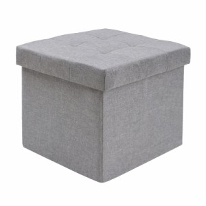 xuperbonus収納ベンチ33x33x33cmフットレスト折りたたみ式フットレストおもちゃ箱収納ボックス物置チェアリビング/玄関/寝室適用綿麻おも