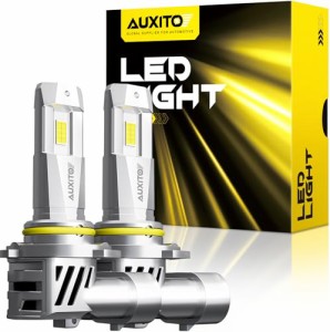 AUXITO HB3 LEDヘッドライト 車用 高輝度 LEDチップ搭載hb3 led ハイビーム用 爆光 6倍の明るさ 新基準車検対応 驚異の1:1純正ハロゲンサ