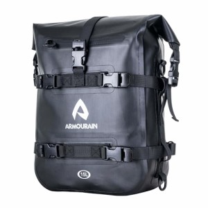 ARMOURAIN バイクシートバッグ防水 15L バイク サイドバッグバイク カバンドライバッグバイク ツールバッグガードバーバッグ (TPU ブラッ