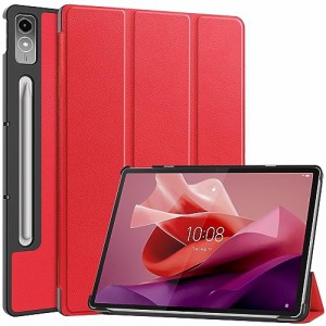 For Lenovo Tab P12 ケース レノボ Tab P12 12.7インチ レザーケース 【larfbulroc】軽量 薄型 PU レザー スマート カバー 耐衝撃 傷防止