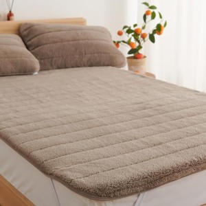 クモリ(Kumori) 敷きパッド あったか 冬 もこもこ マイクロファイバー ふんわり ベッドパッド 洗える 敷き毛布 TEIJIN(帝人)中綿使用 抗