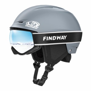 【スキーヘルメットとゴーグルのセット】Findwayスキー ヘルメット キッズ ゴーグル付き OTG メガネ対応 スノーボードヘルメット メンズ 