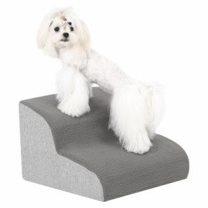 Uross犬用階段小型犬用-犬用階段ソファー用スロープ、犬がベッドに乗るための高密度フォームペットステップ階段、関節痛犬用2段猫ドギー