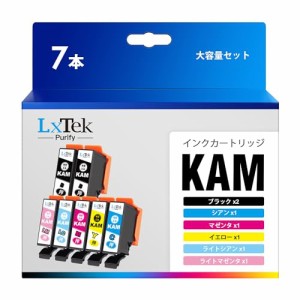 LxTek Purify KAM-6CL-L 互換インクカートリッジ エプソン (Epson) 用 KAM カメ インク 大容量タイプ 6色セット+黒1本 (合計7本セット) 