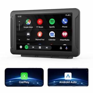 VVCAR ワイヤレスCarPlay ＆ Android Auto カーオーディオ ７インチ ディスプレイ カーステレオ ポータブル ワイヤレス ミラーリング BT