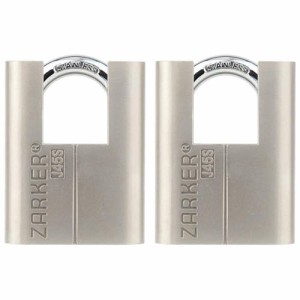 Zarker J55S keyed Alike Padlocks-ステンレススチール製ツル、コンテナ倉庫、倉庫、外部車両など天候の悪い場所に最適 - 2Pack(同じ鍵)