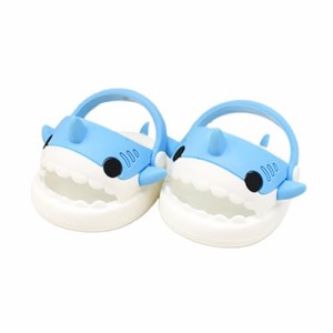 niannyyhouse　20cm ぬいぐるみ　サメ靴　スリッパ　綿人形のサンダル　着せ替え　ドールアクセサリー (blue)