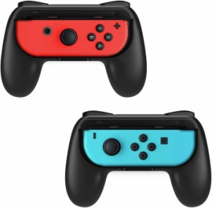 Switch Joy-Con に対応 グリップ コントローラー, スイッチ ジョイコン に対応ハンドル アクセサリー 2点セット 脱着簡単 より強くクリッ