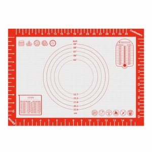 KR KITCHENRAKU クッキングシート クッキングマットシリコーンマット お菓子作り 調理台保護マット 製菓道具 耐熱 滑り止め 目盛り付き 