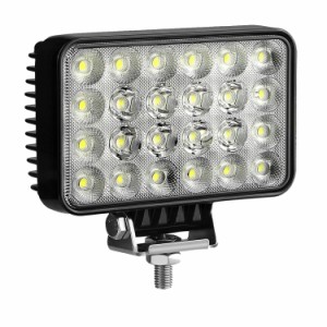 KAWELL 72W 作業灯 ワークライト 作業灯 led 12v 投光器 ワークライト 車 LEDライトバー 長方形 広角タイプ 防塵防水仕様 12v/24v 汎用 