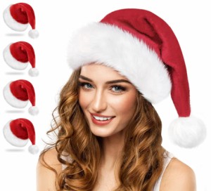 Meccol サンタ帽子 大人用 クリスマス サンタ帽 サンタ コスプレクリスマスコスプレ 衣装 コスチューム 仮装 クリスマス帽子 サンタ コス