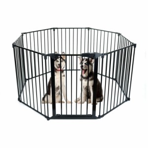 Aikenn 犬 サークル ペットフェンス ペットケージ ペットサークル 室内 中型犬 小型犬 猫 うさぎ 小動物用ゲージ 複数連結可能 形組み換