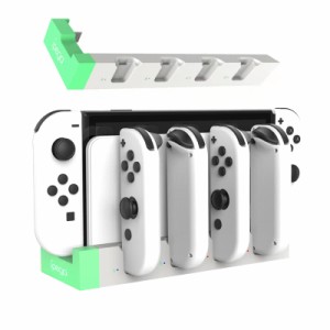 Switch ＆ Switch 有機EL ジョイコン用 充電スタンド Joy-Con コントローラー充電 対応 収納 一体型 4台同時充電可能ジョイコン右/左 急