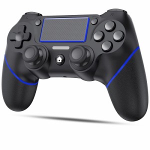 Elnicec PS4 コントローラー 無線【2024年最新バージョン】ps4 コントローラー純正 Bluetooth接続 600mAh大容量 15時間連続使用 二重振動