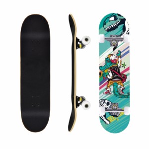 Nobuwileスケボー 子供 初心者 小学生 キッズ スケートボード コンプリート 31×8インチ スケボーデッキ 完成品 skateboard 7層カナディ