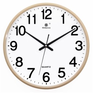 RWZB 壁掛け時計 掛け時計 シンプル クオーツ 静音 連続秒針 壁掛け 時計 アナログ 非電波 フラットフェイス 直径28cm 11インチ (ゴール