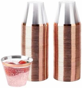 プラスチックカップ プラカップ 西洋料理 カップ アイスクリームカップ 9オンス 50個 透明 使い捨てハードカップ プラスチックワインカッ
