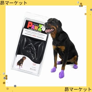 ポウズ (PAWZ) 正規輸入品 アメリカ Pawz Dog Boots社製 ポウズ ラバー・ドッグ・ブーツ L Black PZBLKL