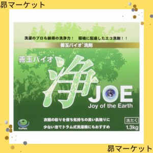 エコプラッツ 善玉バイオ浄 JOE 無香料のエコ洗剤 粉末 1.3kg 2箱セット