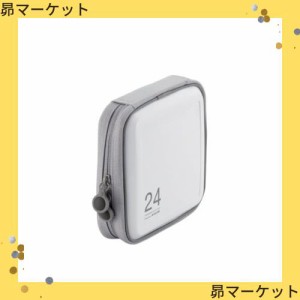 エレコム DVD CDケース セミハード ファスナー付 24枚収納 ホワイト CCD-H24WH