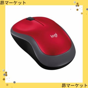 Logitech M185 ワイヤレス光学マウス 2.4GHz レッド (910-003635)