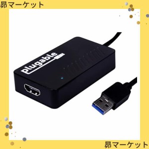 Plugable USB3.0 グラフィック変換アダプタ 2K＠50Hz 1080p＠60Hz 対応 Windows macOS ChromeOS システム用 DipslayLink チップ採用