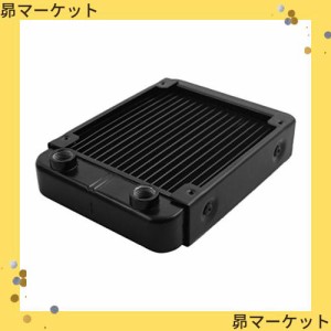 uxcell 水冷ラジエーター 18本パイプG1/4スレッド ラジエーター アルミ熱交換器 ラジエーター PC CPUコンピュータ 水冷システム 120mm 黒