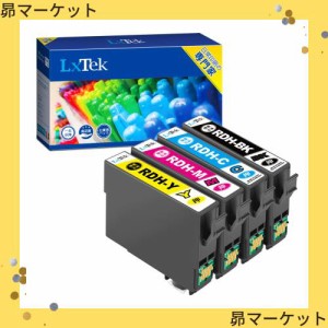 LxTek RDH-4CL 互換インクカートリッジ エプソン(Epson)用 RDH リコーダー インク 4色セット(合計4本) 大容量/説明書付/残量表示/個包装 