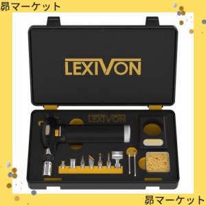 LEXIVON はんだごて セット, ブタンはんだトーチ多目的キット｜コードレス自動着火式火炎調整可能7本セット｜プロ仕様125W相当（LX-771）