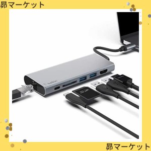 Belkin 7 in 1 USB-C イーサネットハブ USB-C PD 60W 4K HDMI SDカード USB iPad/iPad Pro/iPad mini/MacBook/MacBook Pro/MacBook Air/W