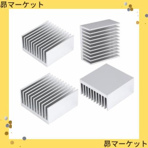 4個 冷却 フィン 40 x 40 x 20 mmヒートシンク アルミニウム 冷却 TEC1-12706用、3Dプリンター、ペルチェ、CPU 、 LED電源A