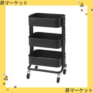 ＩＫＥＡ/イケア RASHULT/ロースフルト：ワゴン38x28x65 cm ブラック （304.459.91）