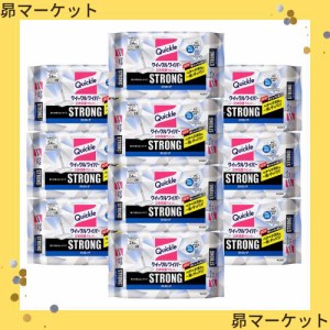 【ケース販売】クイックルワイパー フロア用掃除道具 立体吸着ウエットシート ストロング ガンコな油汚れ対応 24枚 ×10個