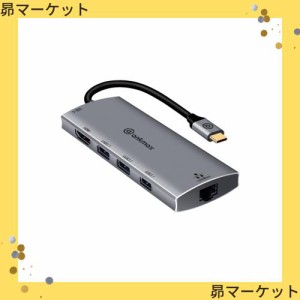 USB CハブType CハブAnkmax P631HG USBハブ [1Gbps LAN/4K HDMI/PD充電Type-C/USB3.1*3]Type C ハブ有線LAN アダ, プター高速データ転送 