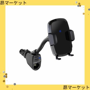 ペルシード 車内用品 スマホホルダー Qi対応フレキシブルワイヤレス充電ホルダー シガーソケット取付タイプ BK SPH1906 Pellucid