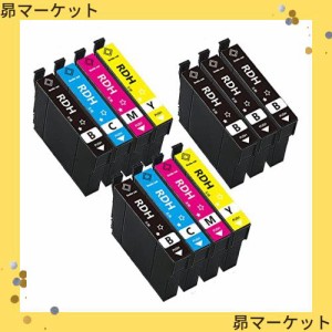 Epson用 エプソン RDH-4CL インクカートリッジ 4色セット(RDH-BK-L RDH-C RDH-M RDH-Y）2SET+ブラック3本追加 全11本セット リコーダー用