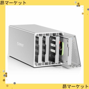 ORICO 3.5インチ HDDケース Type-C接続 4台対応 合計80TB容量まで SATA3.0 アルミ製 ハードディスクケース アダプター付 4ベイ ドライブ