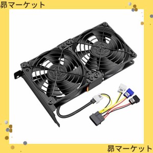 GDSTIME 9225 92mm x 25mm 9cm 2連 PCI用 12VDCグラボ冷却ファン,グラフィックカードクーラー, PCケースファン