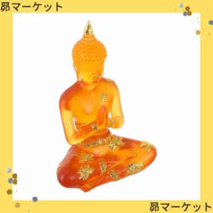 VORCOOL 仏像 仏像樹脂 タイリビング 半透明 タイ仏家の装飾品 瞑想着席仏像 プレミアム品質仏アイドル置物