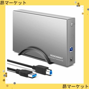 ROSONWAY HDD ケース 3.5インチUSB3.0 外付けハードディスクアルミ製 ドライブケース SATA接続 最大16TBをサポートUASP 自動スリープ機能