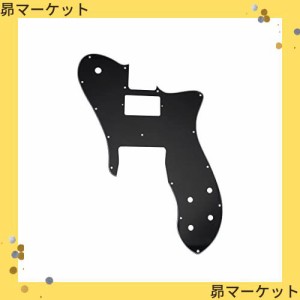 Musiclily Pro 16穴 シングル Hピックガード USA/メキシコ フェンダー72テレキャスターカスタムエレキギター用、ブラック3P