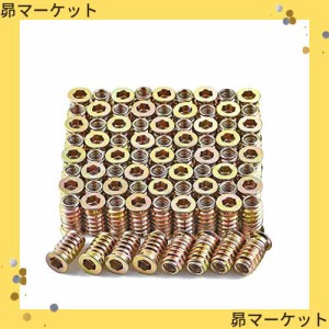 30個 埋め込みナット M10*20mm インサートナット ねじ込みタイプ 炭素鋼 家具 木工 DIY ジョイント パーツ 接合 金具 (M10*20mm)