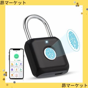 指紋 南京錠 eLinkSmart APP 指紋付き スマートロック生体認証南京錠 USB 充電 南京錠 小型 ジムロッカー 学校 オフィス 収納ボックス