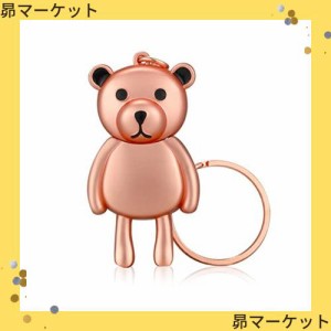 オモシロUSBメモリ 熊模様 Bear キーホルダー付き 両用タイプ 32GB (ピンク)