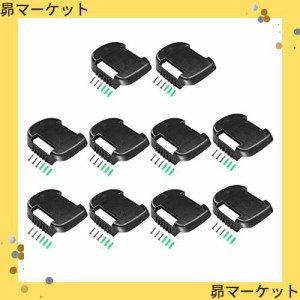 固定ホルダー マキタ18V 14.4V バッテリー 収納 アクセサリー BL1860B BL1460Bバッテリー ベルト通し 高所作業用 携帯装置 10点セット