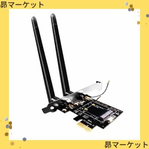 GLOTRENDS Mini PCIe - PCIe X1 WiFiアダプタ、ハーフハイMini PCIe WiFiモジュール用、3.5 dBi SMAアンテナ付属