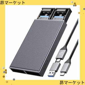 ORICO M.2 SSD 外付けケース NVME ケース SSD ケース M Key PCIe 2230/2242/2260/2280 M.2 SSD用 USB C - M2 ケース工具不要 アルミニウ