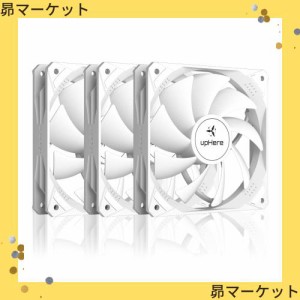 Novonest PCケースファン 120mm 静音 3PINコネクタ pc パーツ 冷却ファン 12cm ファン 高性能 3本1セット 白い「NT12043-3」