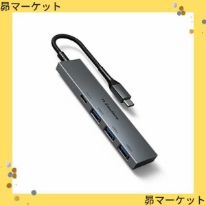 Elexlinco USB ハブ, USB3.0 ウルトラスリム 4ポートハブ, あるUSB Cと3つのデータ転送ポート, と互換性がある MacBook Air、Mac Mini/Pr