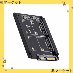 Cablec Dual MSATA Mini SATA SSDカードJOBD Raid 0を2.5インチSATA Combo HDDディスクドライブキャビネットにブリッジする